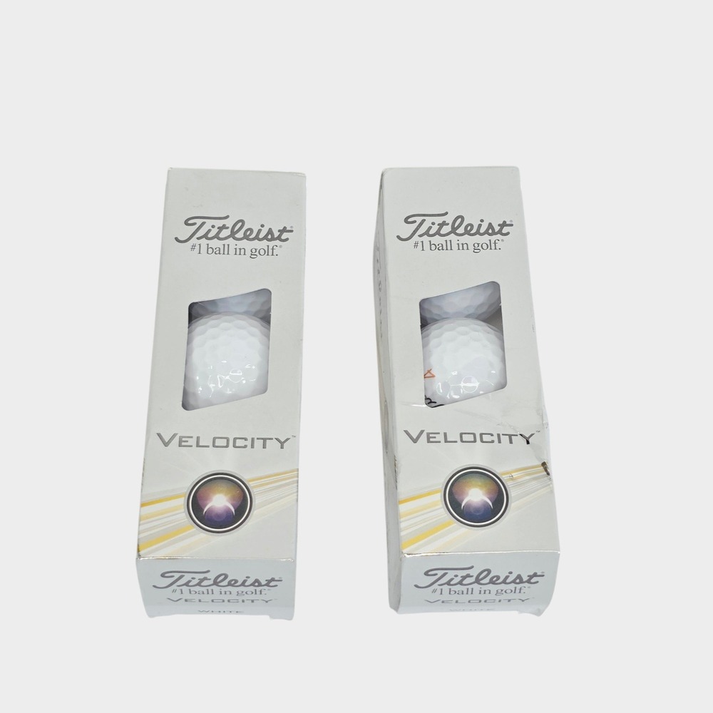 Titleist Velocity Golf Balls White 2 Sleeves 6 Balls Total Custom HPC Logo